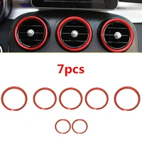 7pcs instrument panel air outlet decoration ring car vents trim stickers for mercedes benz w205 glc car accesories interior