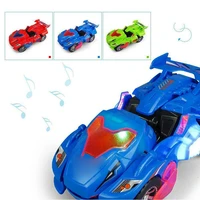 deformation led car kids dinosaur toys play vehicles with light flashing music nsv775