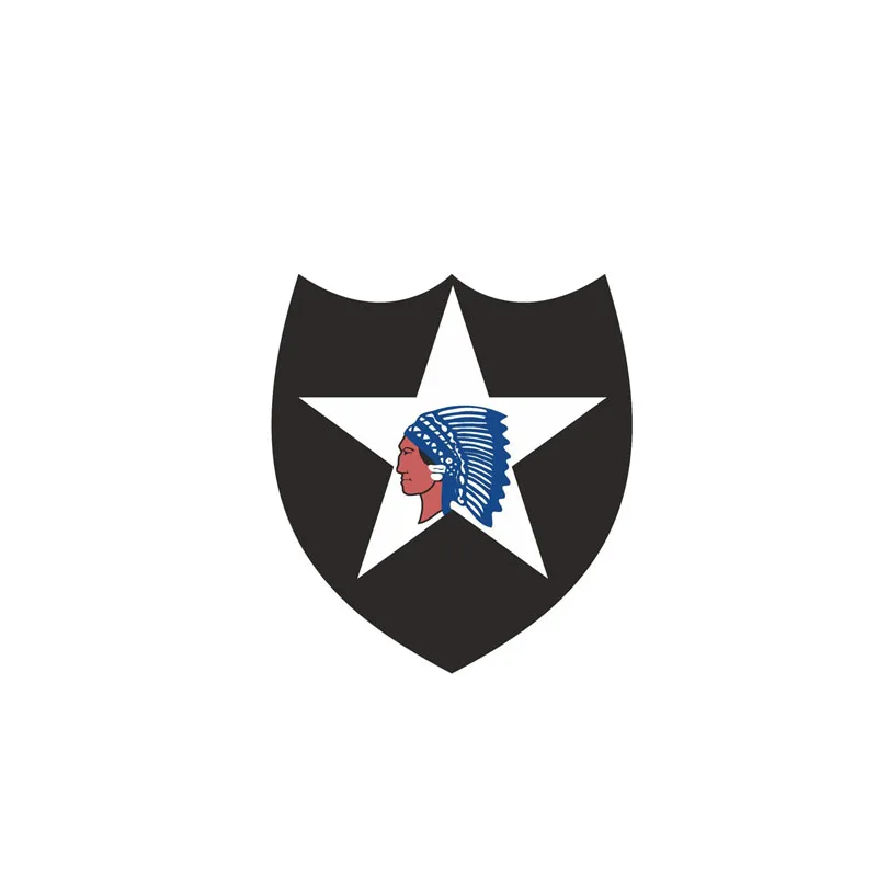 

High Quality Accessories USA 2ND INFANTRY DIVISION ARMY Car Bike Car Sticker No Fading Sunscreen Waterproof 13CM*11.2CM