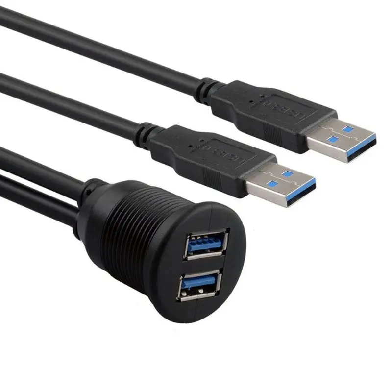 Двойной USB 3 0 Удлинительный кабель с разъемом Папа-мама для автомобильной лодки и