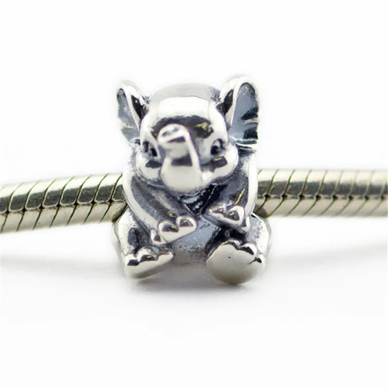 

Lucky Elephant, Винтажные бусины для серебра 925 пробы, оригинальные очаровательные браслеты, летние ювелирные изделия, животные, Очаровательные бу...