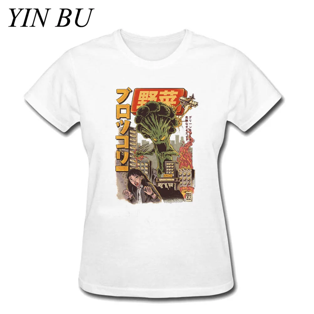 Женская футболка гигантские грибы Монстр демон броккозилла брокколи смешной