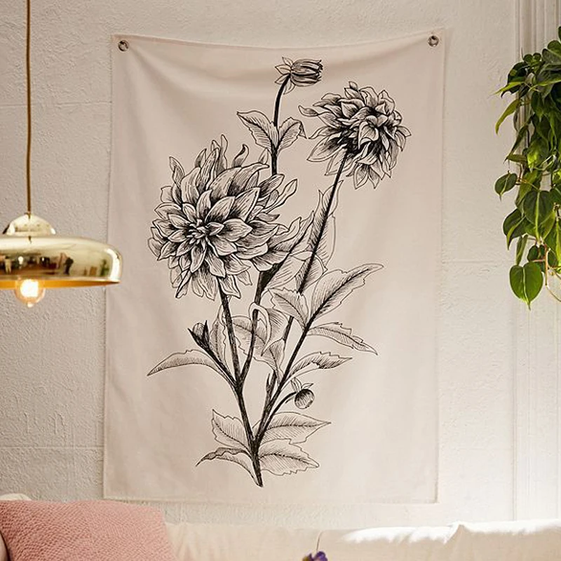 Индийский гобелен с мандалой ретро гобелены цветами нации настенные в стиле