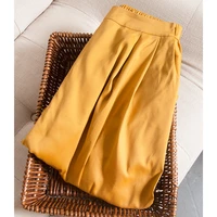 2021 womens fashion clothing new mulberry silk silk cotton wide leg trouser skirt casual pants super 30mm womens trousers