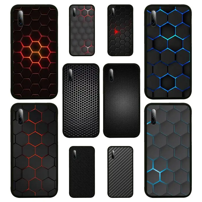 

Car carbon fiber simple black Phone Case For Honor 7A 8x 8s 8E 9x 10i 20s 10 20lite 30Pro V30 PLAY Nax Fundas Cover