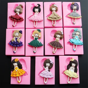 Luyou 11 моделей DIY силиконовые смолы формы девушка помадка форма для инструменты для украшения выпечки, торта шоколада выпечки аксессуары FM1086