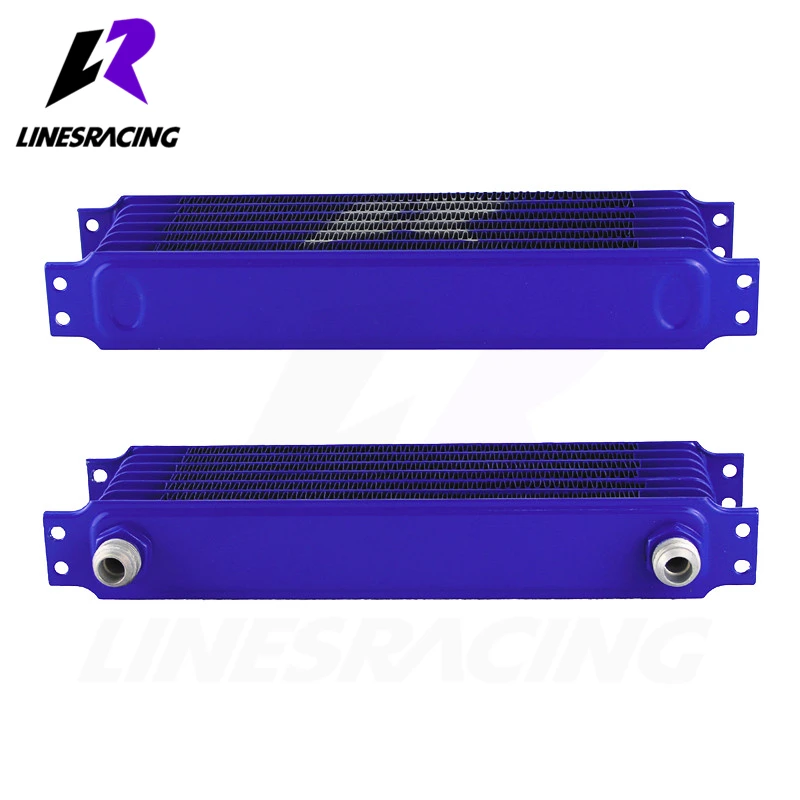 Black/ Blue UNIVERSAL 7 ROW AN10 OIL COOLER 262mm Trust Type | Автомобили и мотоциклы
