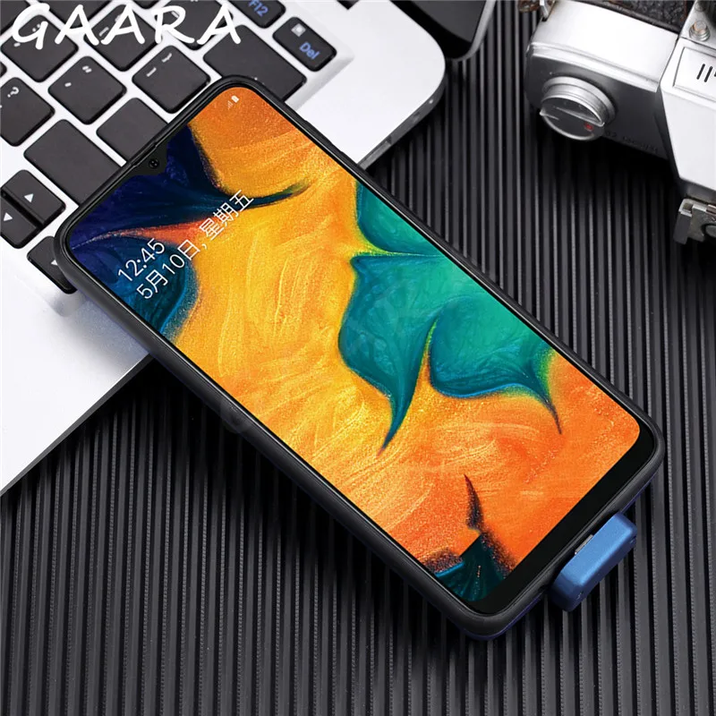 7000 мАч батарея чехол для samsung Galaxy A20 A30 универсальный высокой емкости черный синий Чехлы для портативного зарядного устройства внешний зарядный fundas