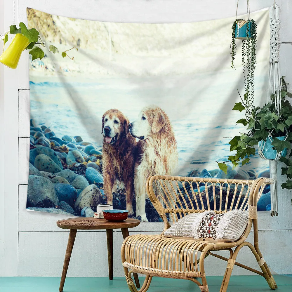

Painting Animal Dog Wall Hanging Tapestry Living Room Home Decoration Wall Hanging Decor for Living Room Bedroom