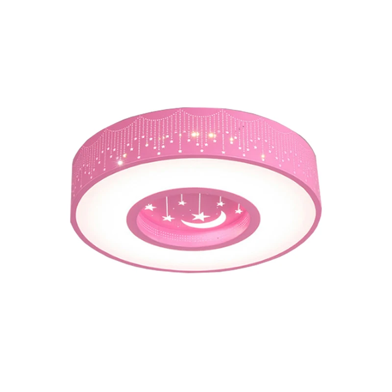 Современные Простые потолочные светильники поверхностные круглые Макарон для