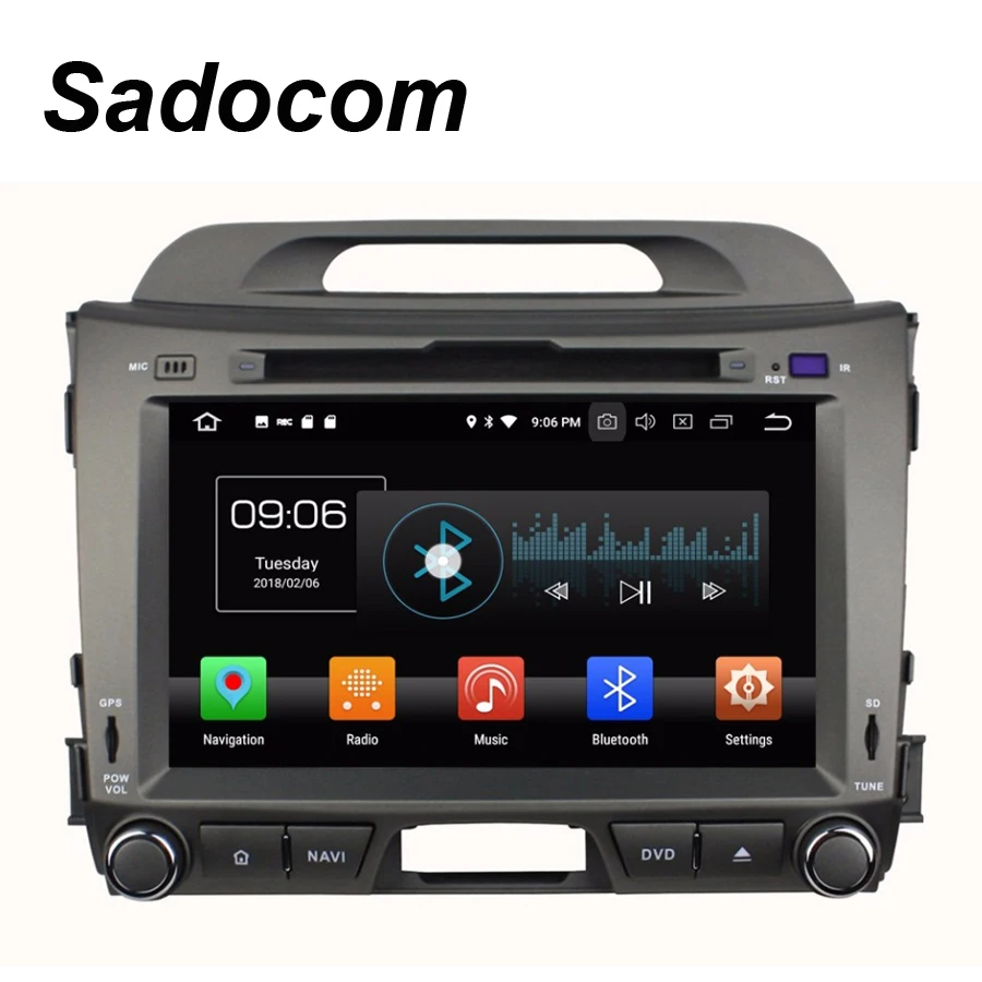 TDA7851 Android 8 0 для kia Sportage 2010 2014 Восьмиядерный 4 Гб RAM автомобильное радио Wifi 4G GPS