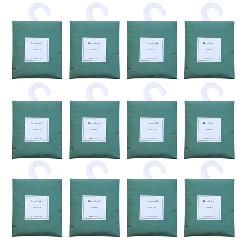

2021 New 4/7/12pcs Closet Air Freshener Deodorizer Scented Sachets Bags with Hanger