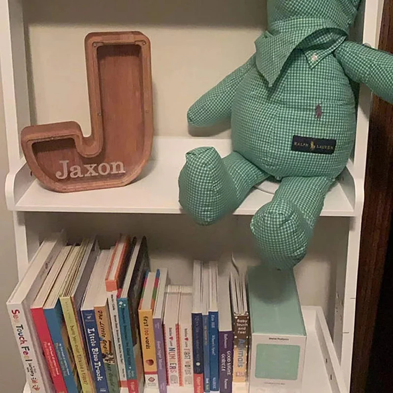 Креативная деревянная Копилка в форме букв простой стиль прозрачная стеклянная