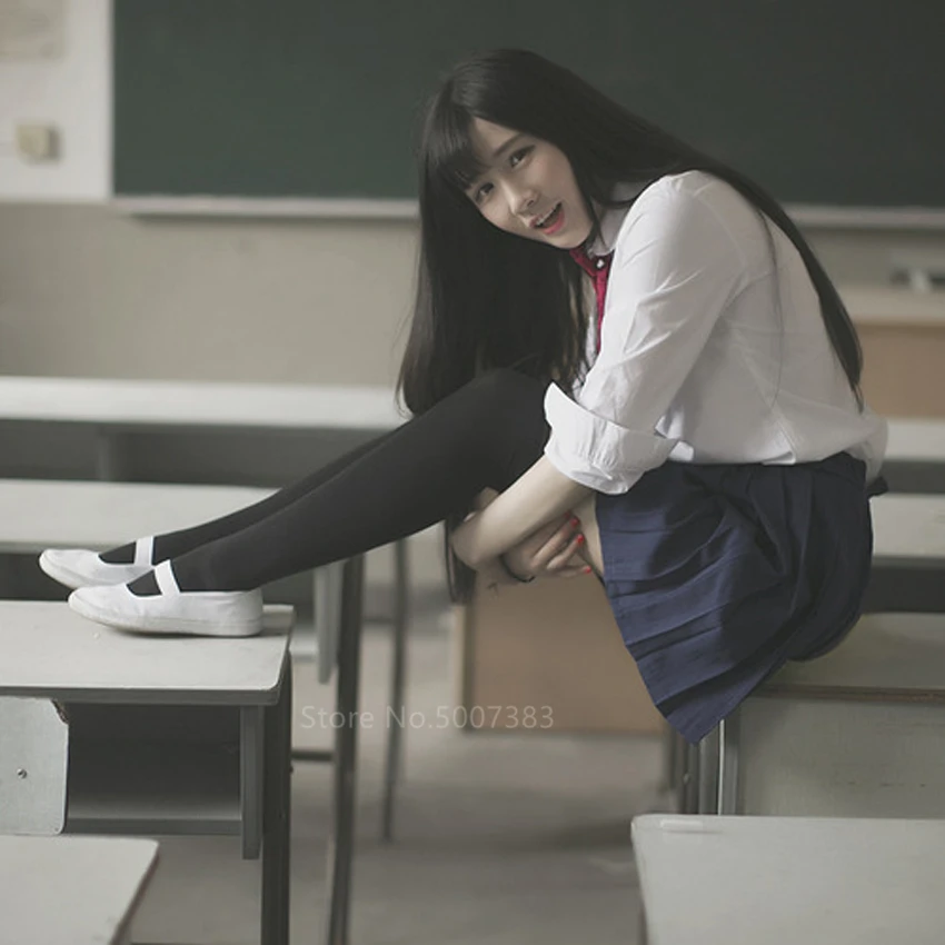 

Japanese Style School Uniform Korean College Girl Student JK Uniforms Sailor Blouse Dress Set Kawaii Cosplay Women Skirt Costume