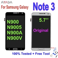original 5 7 lcd for samsung galaxy note 3 n900 n9005 n900a n900v lcd display touch screen digitizer assembly frame note3
