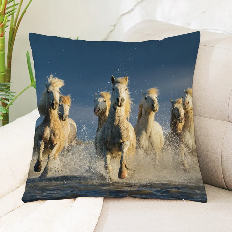 45*45 см квадратный чехол для подушки Северная Европа Инс декорации тонкая лошадь