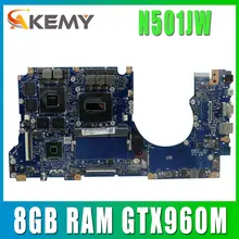 N501JW With i7-4720HQ CPU Mainboard For ASUS ROG N501JW UX501J G501J UX50JW FX60J laptop motherboard 8GB RAM GTX960M 100% Tested