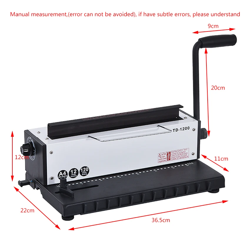 Ручной спиральный переплет для бумаги формат А4 TD 1200 г|Обвязочная машина| |