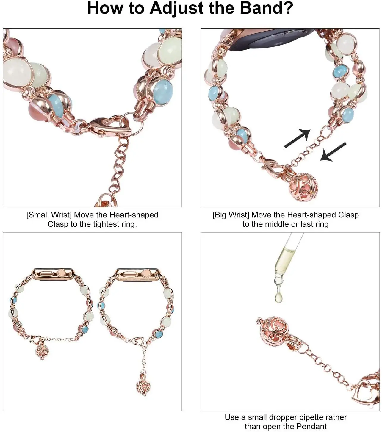 Ремешок для Apple watch band 44 мм 40 iWatch serice SE 6 5 4 3 женский ночной светящийся жемчужный