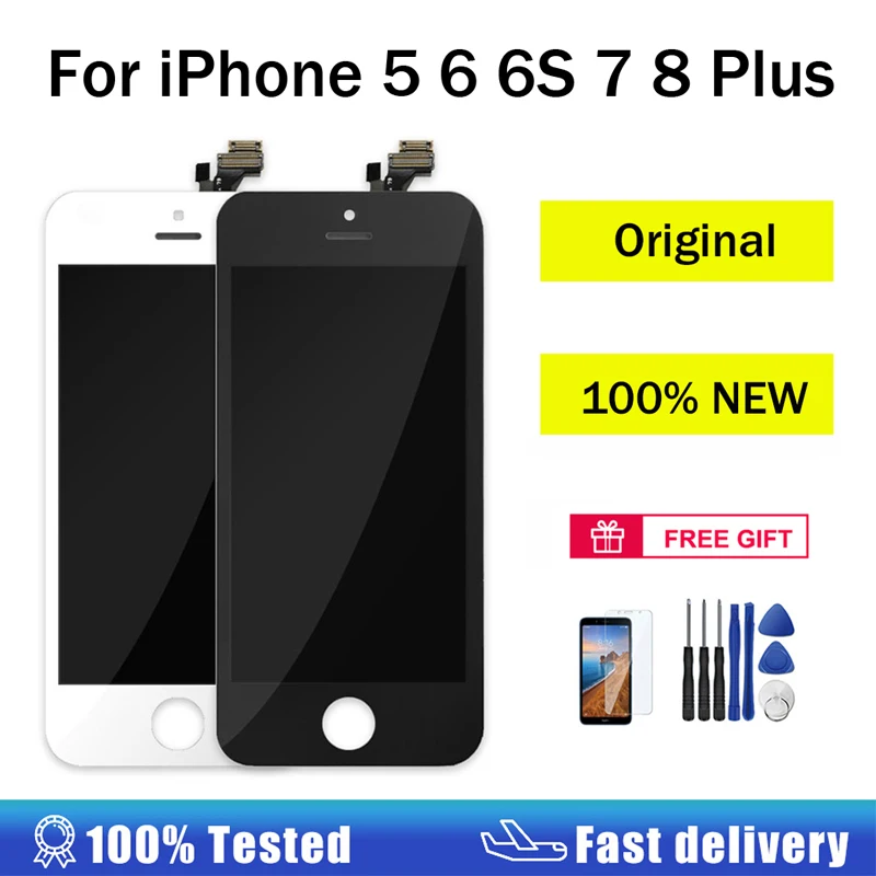 

Original LCD Display For iPhone 7 LCD Screen Display With Perfect 3D Touch Screen Digitizer Assembly For 5 6 6S 7 8 Plus Display