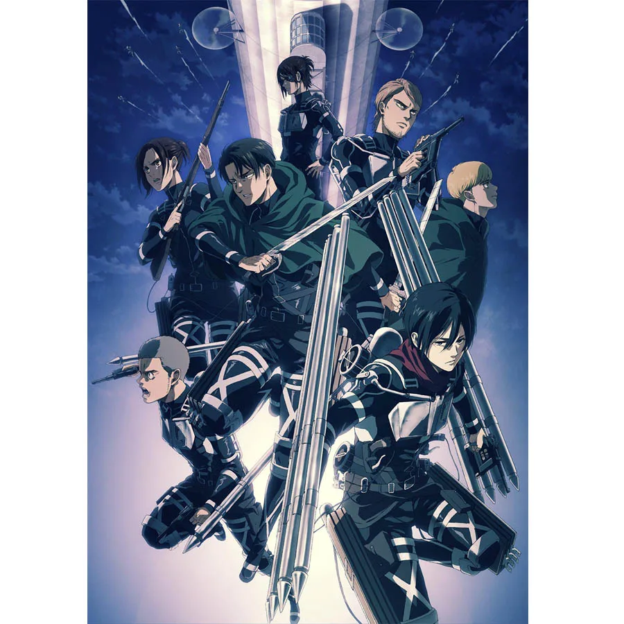 

Japanese Anime Attack On Titan 5D DIY Diamond Embroidery Diamond Painting Kit Full Round Rhinestones Mosaic Home Decoration