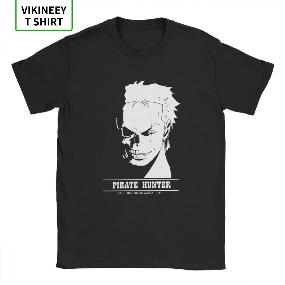 Футболка Roronoa Zoro с изображением пиратского охотника Мужская хлопковая футболка