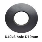 Кольцевой ферритовый магнит 40 х8 мм, отверстие 19 мм, постоянный магнит 40 х8 мм, черный круглый динамик 40 х8, 40-19 х8, керамический магнит, 2-10 шт.лот