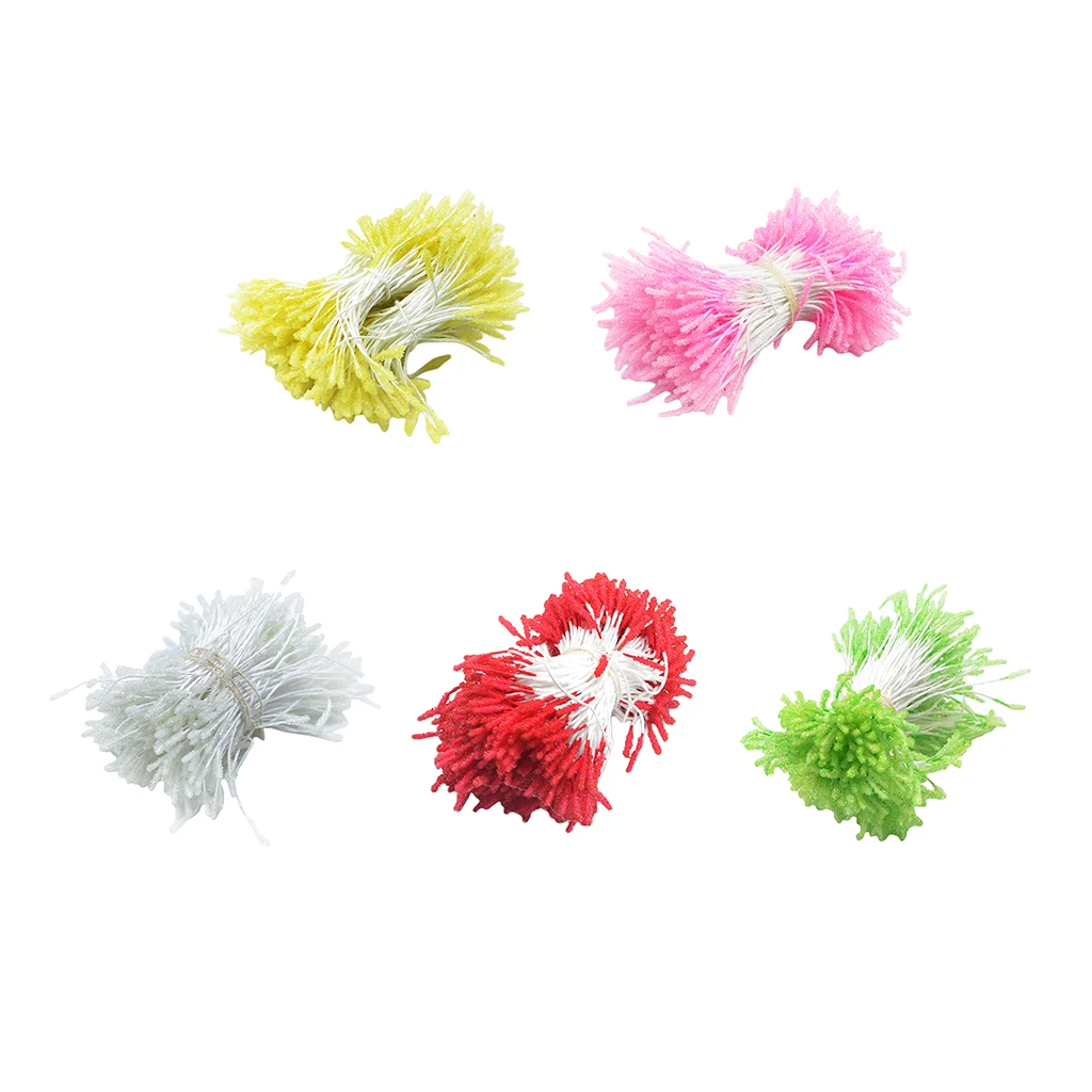 300 шт многоцветные тычинки для цветов двойные искусственные бутоны цветок