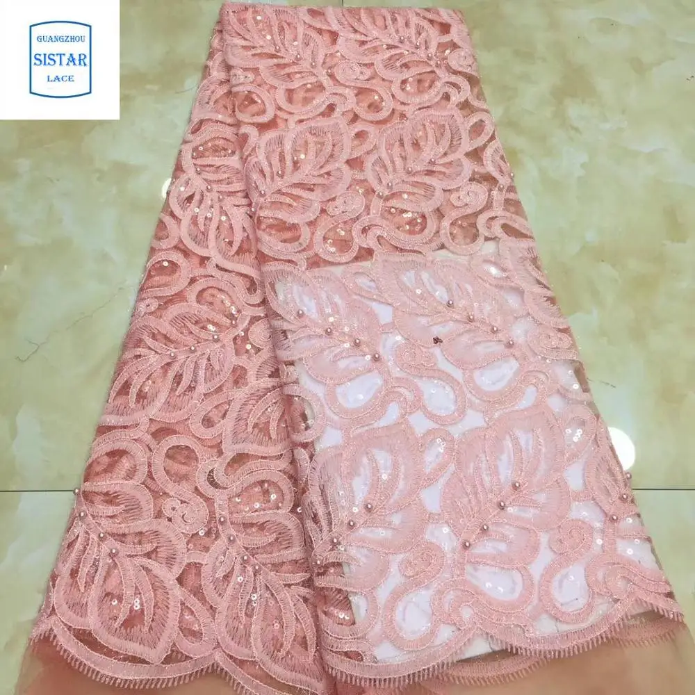 Вышивка Цветы узор кружева с блестками горячая Распродажа африканская