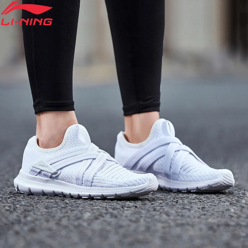  Женские беговые кроссовки Li Ning FLEX RUN V2, легсветильник спортивная обувь с подкладкой из моно пряжи, удобные кроссовки ARKN008 