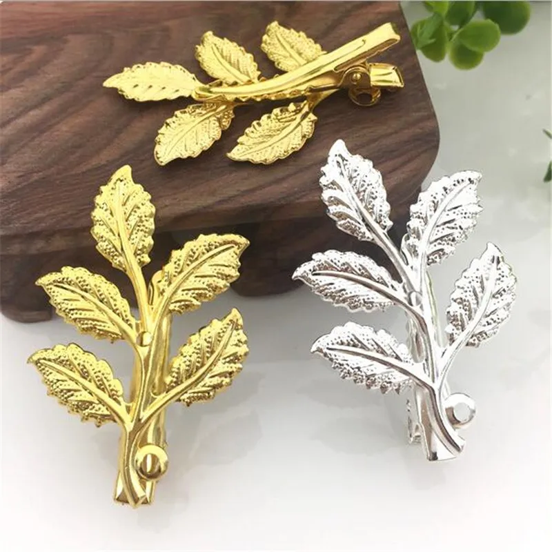 

SIXTY TOWFISH 10 Pieces DIY Jewelry Accessories 32*49mm Alloy Ancient Retro Style Materials Flower Duckbill Hairpin