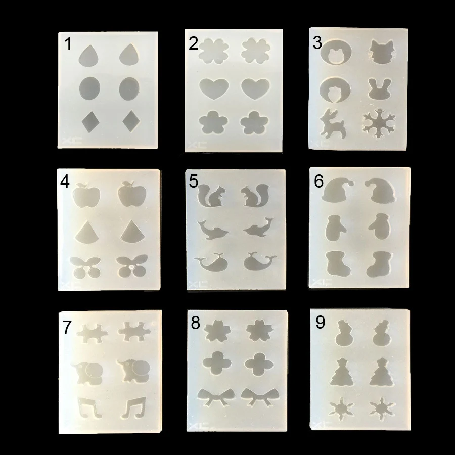 Popular1PC Рождественская серия с фруктами и животными жидкий силикон УФ полимерная