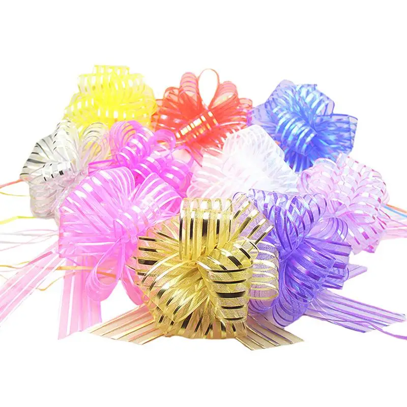 10 шт. Свадебный бант Потяните цветок подарок вечерние принадлежности для дня