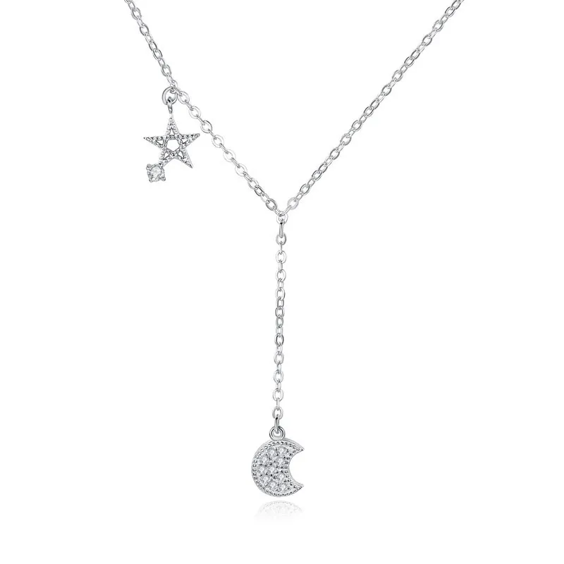 

Женское колье со звездой из серебра 925 пробы с фианитами