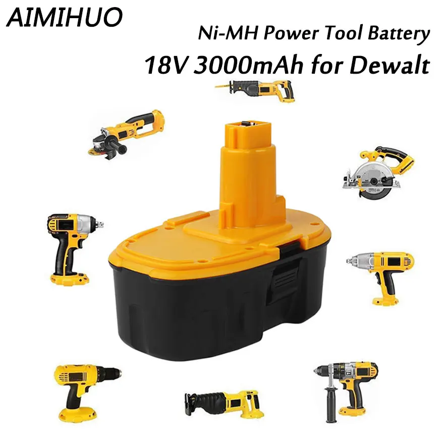 Аккумуляторная батарея для Dewalt 18В 3 0 Ач 3000 мА/ч Ni MH DE9039 DE9095 DC9096 DC020 DC212B аккумулятор