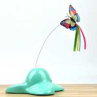 electronic pet cat toy smart automatic colorful butterfly flutter animal shape plastic kitten puppy interactive playing toys