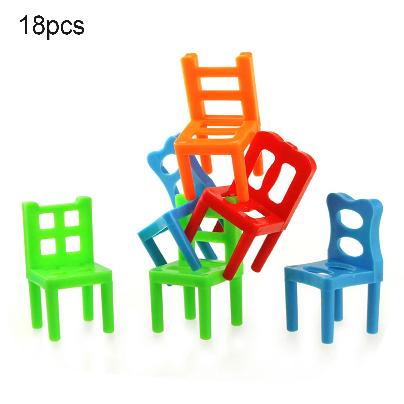 

18Pcs Creative Balance Stacking Chairs Board Game Parent-Child Interactive Toy