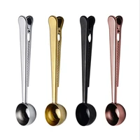 multifunction kitchen supplies coffee scoop with clip stainless steel tea coffee measuring cup coffee spoon