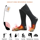 Регулируемые теплые носки, электрические носки с подогревом, перезаряжаемая батарея для зимних Calcetines Ciclismo, уличные спортивные велосипедные носки