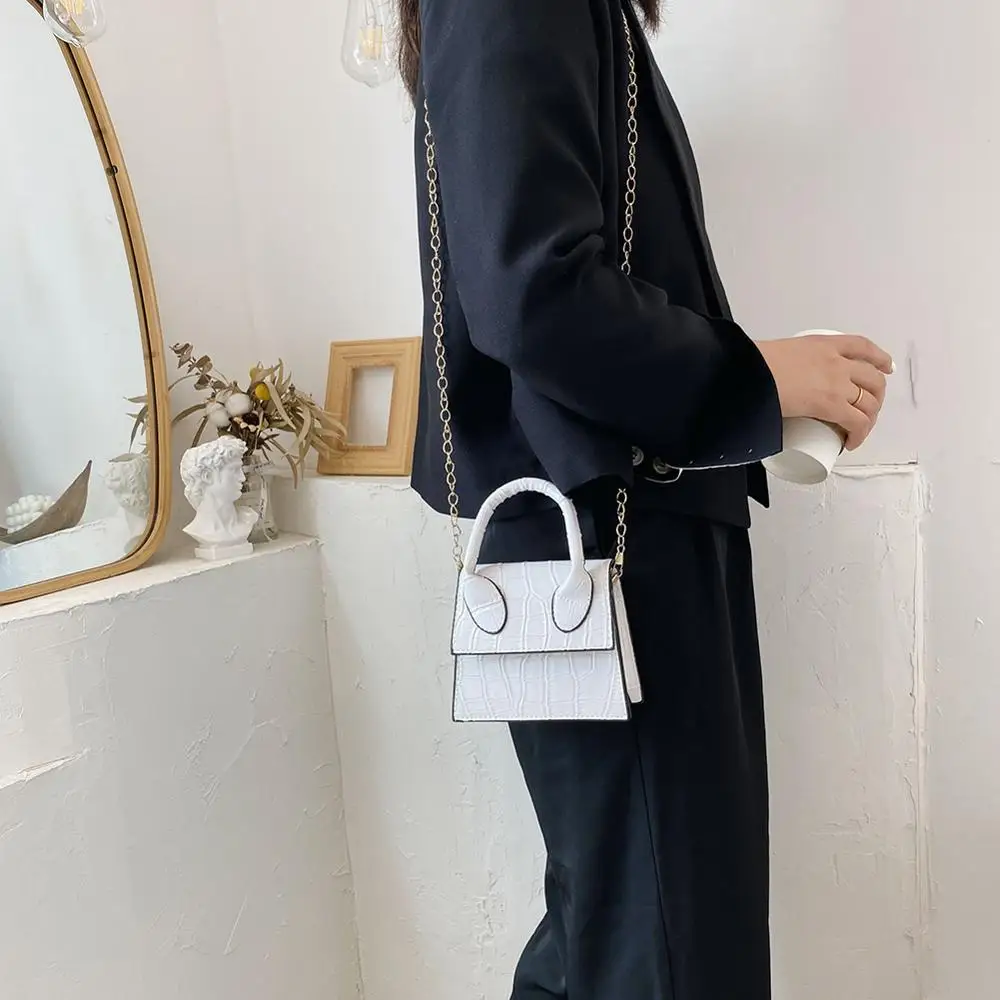 Модные дамские сумочки из искусственной кожи аллигатора на цепочке тоут