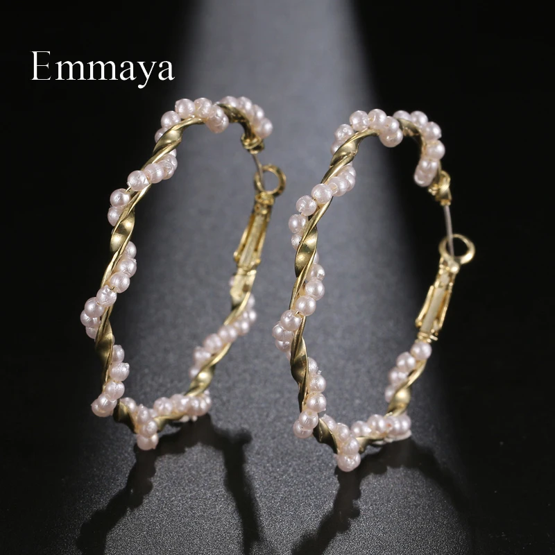 Лидер продаж, модные классические серьги Emmaya с круглым дизайном, украшение для женщин, увлекательное изысканное украшение