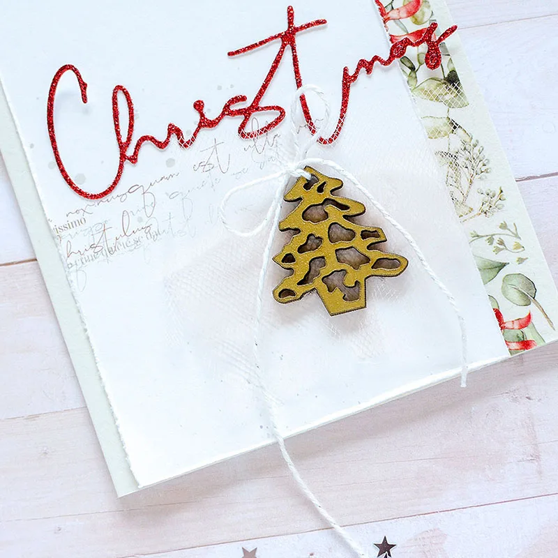 Рождественские слова металлические Вырубные штампы Декор слов вырубки для