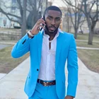 Красивый мужской костюм на одной пуговице, свадебные блейзеры с отложным воротником, мужские смокинги из двух предметов, одежда для жениха, выпускные куртки с брюками