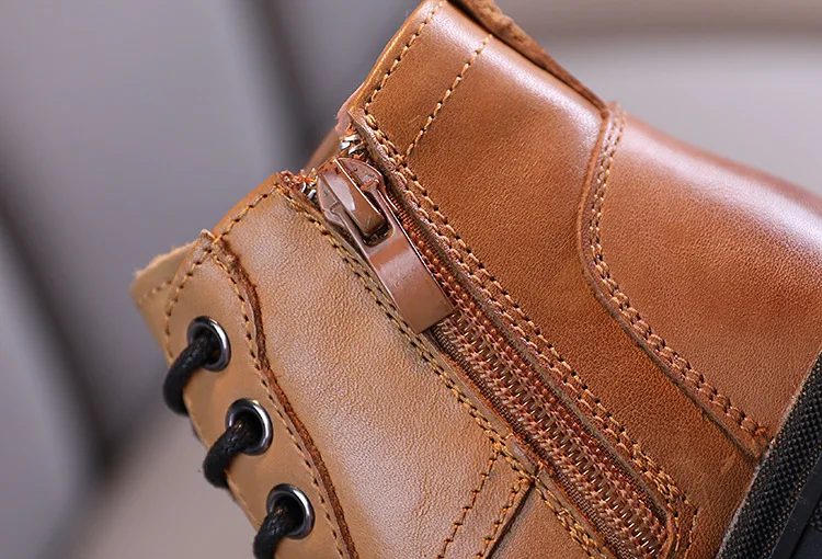 

Autumn and Winter Children's Casual Boots Student Genuine Leather Martin Boots Children Shoes Toddler Girl Boots