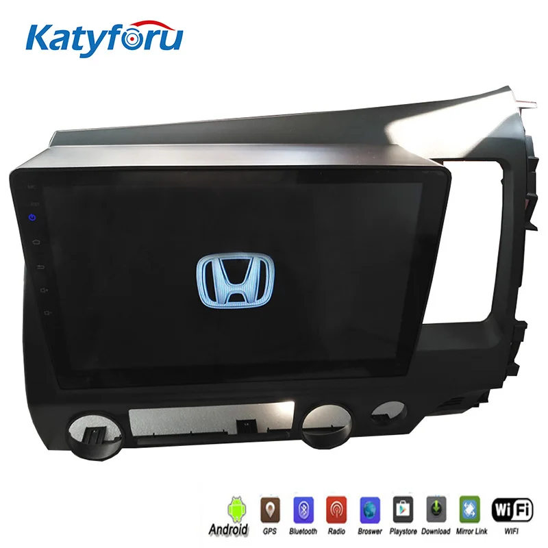RHD android автомобильное радио 2 din для honda civic 2006 с wifi 4G gps управление рулевым колесом