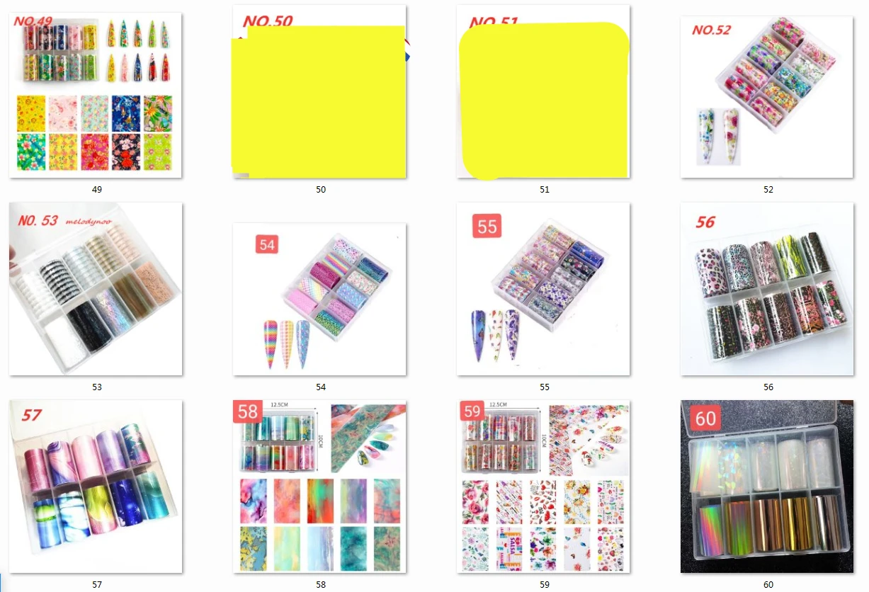 

NO.HD03 2020 factory laser scale nail art foil nail art sticker for the nail art decoration Roll packing 4cm*500m