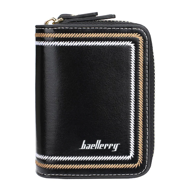 

Baellerry Women Wallets Card Holders Classic Short Leather Female Purse Zipper Wallet for Women