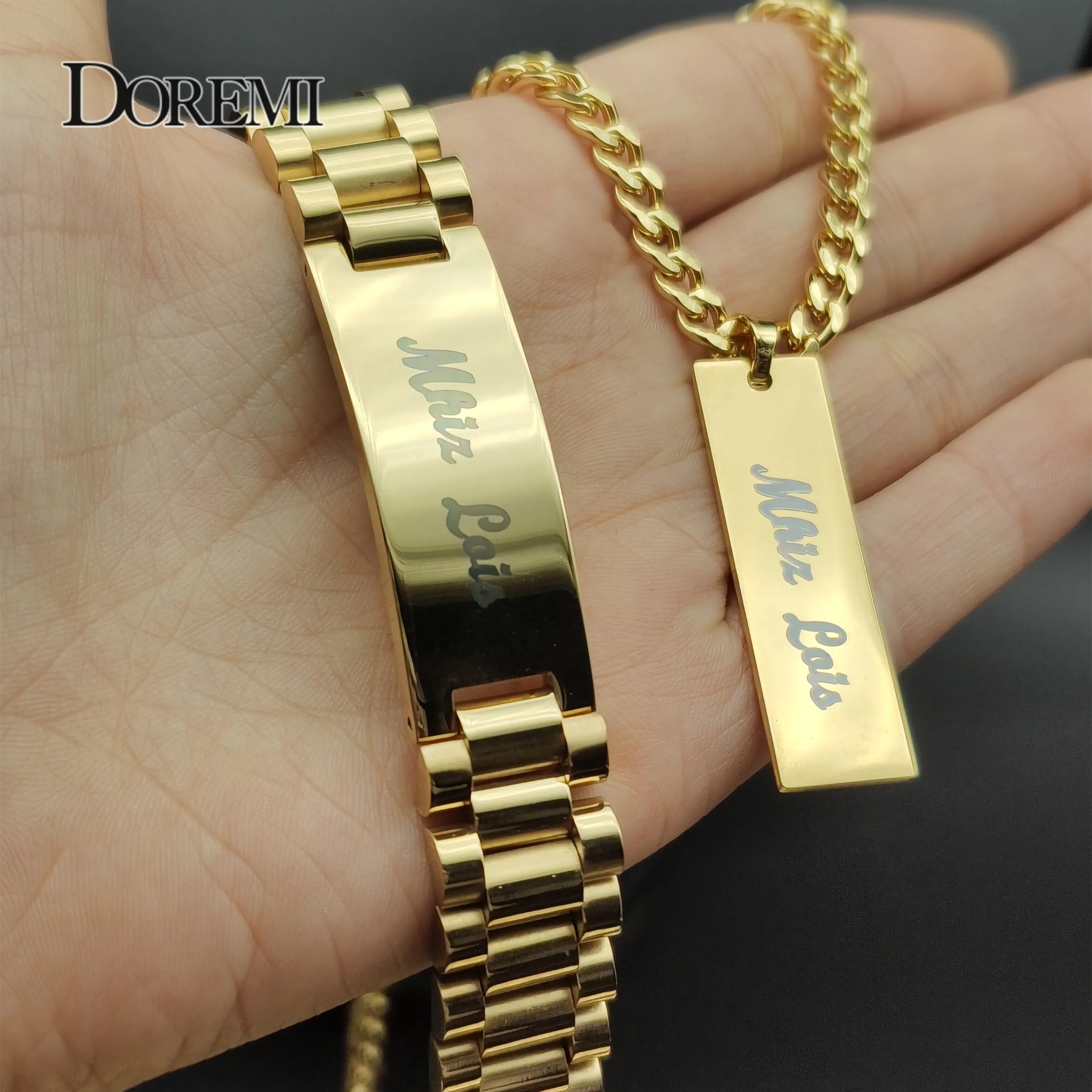 Набор ювелирных изделий из нержавеющей стали индивидуальное мужское