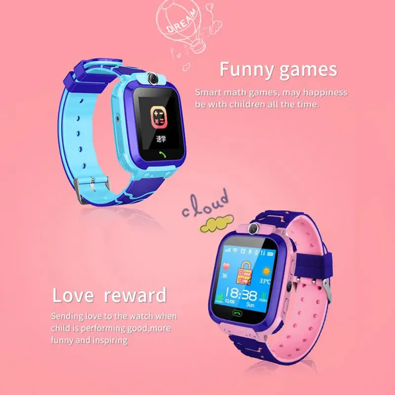 Красивые красочные Детские Смарт-часы с сенсорным экраном ударопрочный ABS