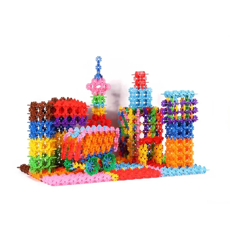 100 шт. строительные блоки снежные чешуйки игрушки Кирпичи DIY сборка Классические